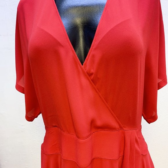 *Halston Heritage Rust Dress Size 8 - Picture 2 of 4